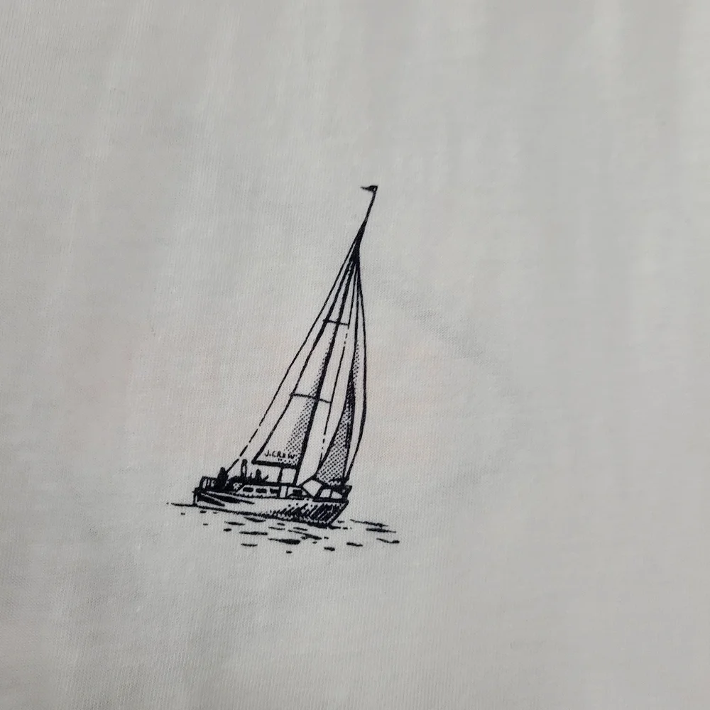 J Crew Cape Cod Sailing Sailboat Tee BQ018 SZ M NWT
